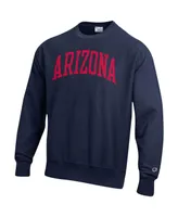 Men's Champion Navy Arizona Wildcats Arch Reverse Weave Pullover Sweatshirt