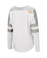 Women's Colosseum White Tennessee Volunteers Trey Dolman Long Sleeve T-shirt