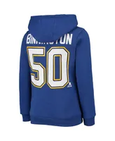 Big Boys Jordan Brand Binnington Blue St. Louis Blues Player Name and Number Hoodie