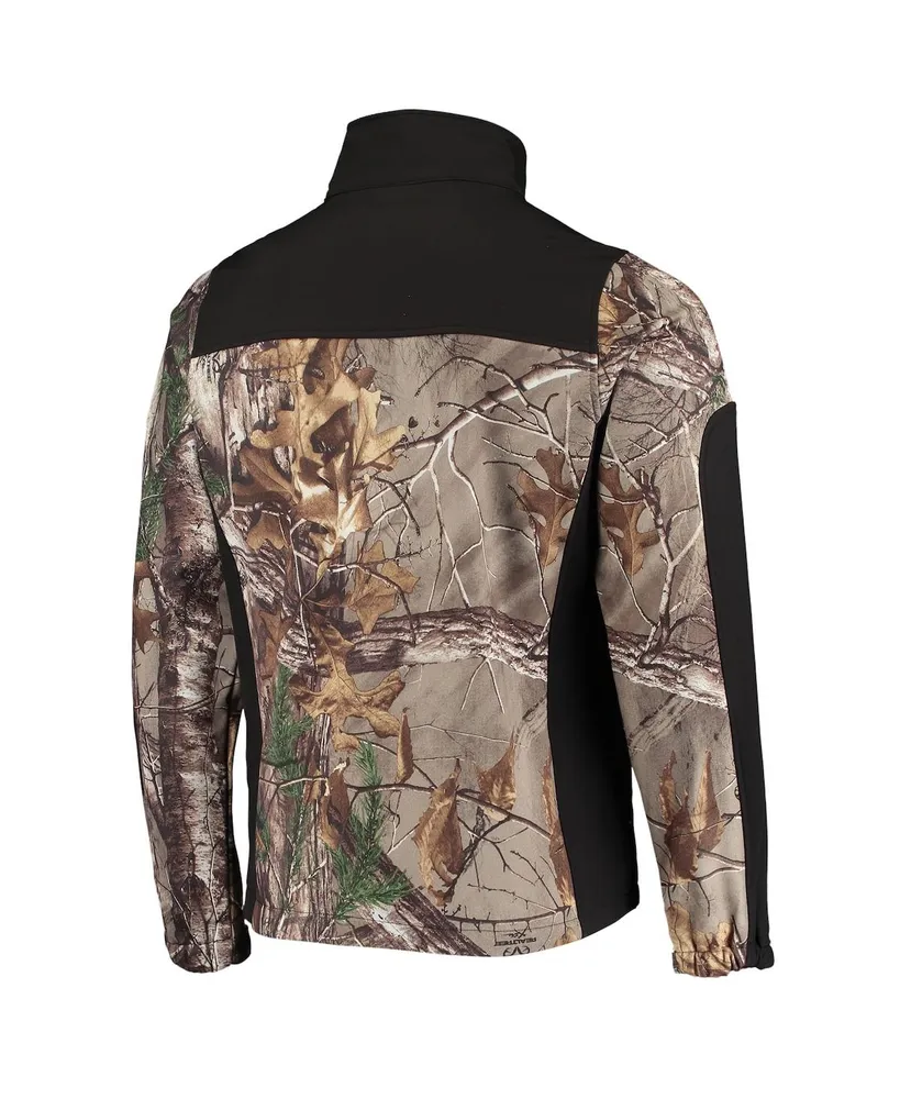 Men's Dunbrooke Realtree Camo and Black Pittsburgh Steelers Circle Hunter Softshell Full-Zip Jacket