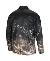 Men's Colosseum Black, Realtree Camo Indiana Hoosiers Creek Quarter-Zip Jacket