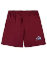 Men's Concepts Sport Burgundy and Heathered Charcoal Colorado Avalanche Big and Tall T-shirt and Shorts Sleep Set