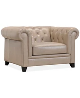 Closeout! Ciarah Chesterfield Leather Chair, Created for Macy's