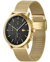 Lacoste Men's Replay Gold-Tone Mesh Bracelet Watch 44mm