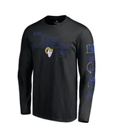 Men's Black Los Angeles Rams Super Bowl Lvi Bound Big and Tall Hollywood Action Long Sleeve T-shirt