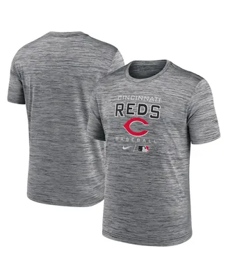 Men's Nike Anthracite Cincinnati Reds Authentic Collection Velocity Practice Space-Dye Performance T-shirt