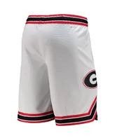 Men's Nike White Georgia Bulldogs Retro Replica Performance Basketball Shorts