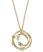 Effy Diamond Multi-Cut Multi-Circle 18" Pendant Necklace (5/8 ct. t.w.) in 14k Gold