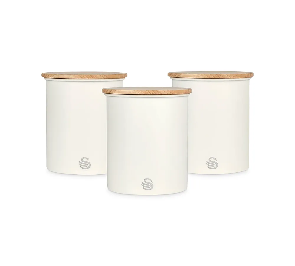 Salton Nordic Food Storage Canisters with Lids, Set of 3