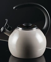 Circulon Enamel on Steel 2-Qt. Whistling Teakettle with Flip-Up Spout
