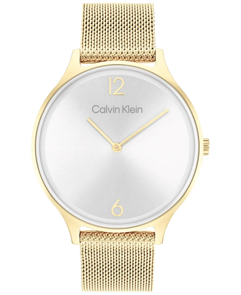 Calvin Klein Gold-Tone Mesh Bracelet Watch 38mm