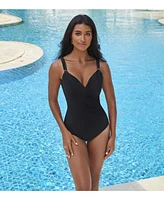 Miraclesuit Razzle Dazzle Siren Twist-Front Underwire Allover Slimming One-Piece Swimsuit