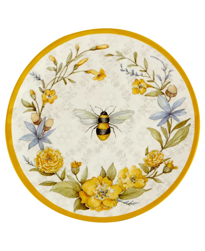 Certified International Bee Sweet Melamine Plate Set
