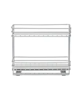 2-Tier Spice Rack Organizer, 4" - Silver