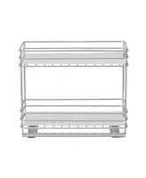 2-Tier Spice Rack Organizer, 6" - Silver