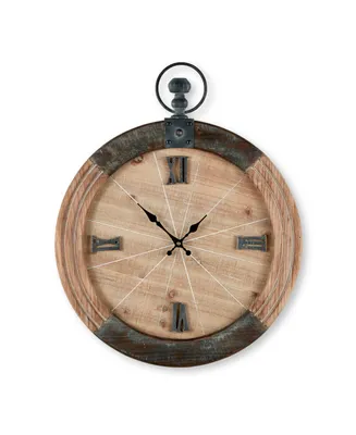 Wood Pocket Watch Clock Wall Art