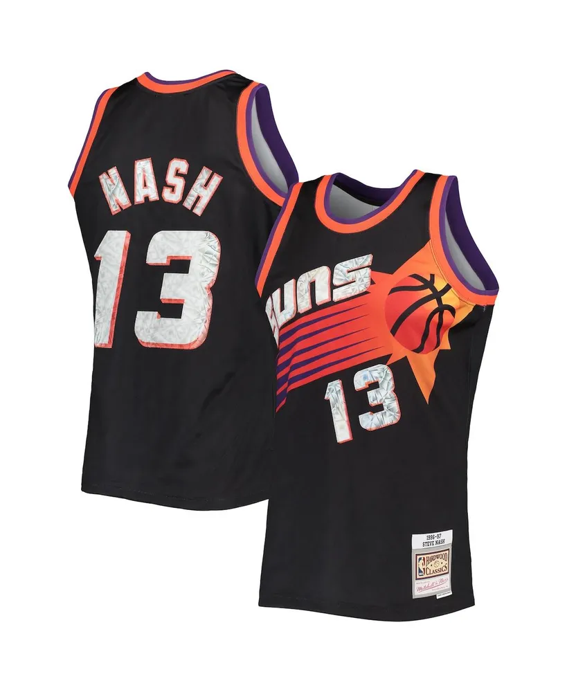 Men's Mitchell & Ness Steve Nash Black Phoenix Suns 1996-97 Hardwood Classics 75th Anniversary Diamond Swingman Jersey