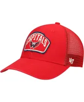 Men's '47 Red Washington Capitals Cledus Mvp Trucker Snapback Hat