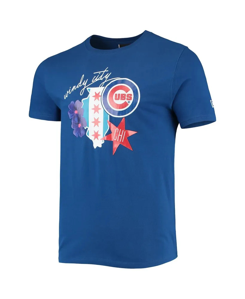 Men's New Era Royal Chicago Cubs City Cluster T-shirt