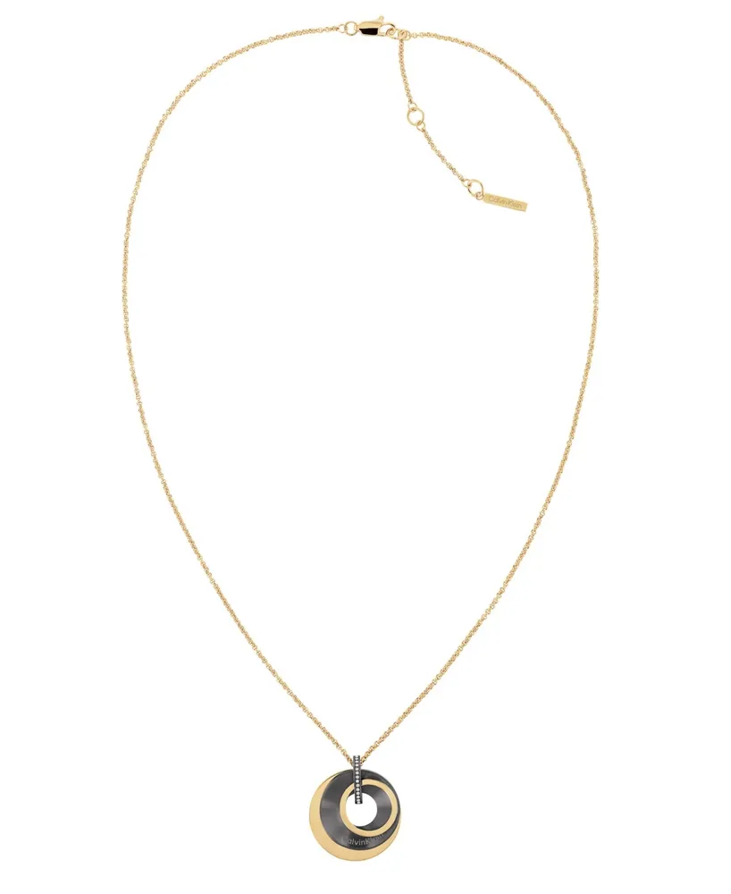 Calvin Klein Women's Carnation Gold-Tone Necklace - Brown/Gold