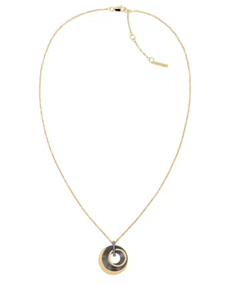 Calvin Klein Women's Carnation Gold-Tone Necklace - Brown/Gold