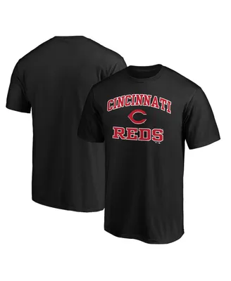 Men's Black Cincinnati Reds Heart & Soul T-shirt