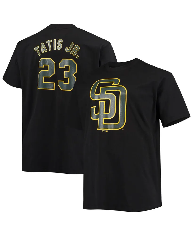 Men's Fernando Tatis Jr. Black San Diego Padres Big and Tall Wordmark Name Number T-shirt