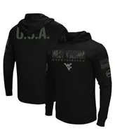 Men's Black West Virginia Mountaineers Oht Military-Inspired Appreciation Hoodie Long Sleeve T-shirt