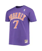 Men's Kevin Johnson Purple Phoenix Suns Hardwood Classics Stitch Name and Number T-shirt