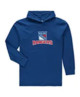 Men's Blue New York Rangers Big and Tall Pullover Hoodie Joggers Sleep Set