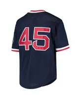 Big Boys Pedro Martinez Navy Boston Red Sox Cooperstown Collection Mesh Batting Practice Jersey