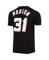 Men's Shawn Marion Black Phoenix Suns Hardwood Classics Stitch Name and Number T-shirt