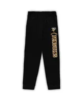 Men's Black Pittsburg Penguins Big and Tall Pullover Hoodie Joggers Sleep Set