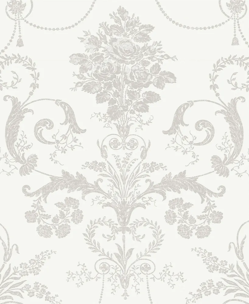 Laura Ashley Josette Wallpaper - 113387 - Off White / Midnight