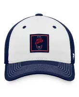 Men's Fanatics Navy, White Washington Capitals Block Party Snapback Hat