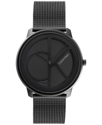 Calvin Klein Black Stainless Steel Mesh Bracelet Watch 40mm