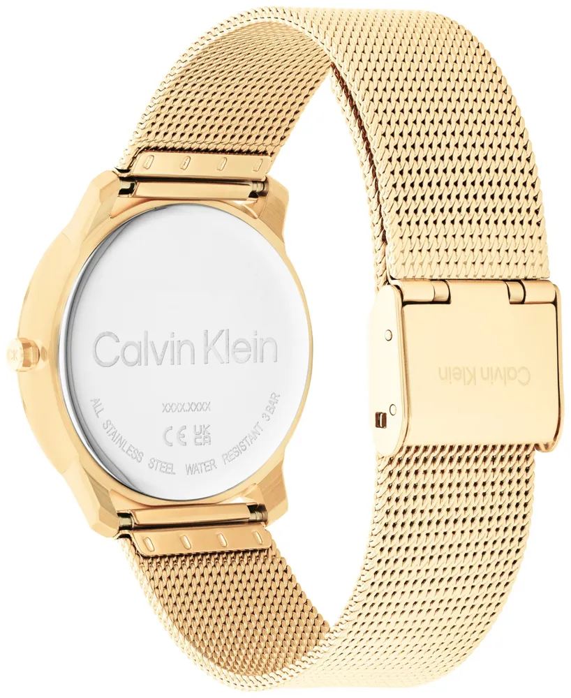 Calvin Klein Gold-Tone Mesh Bracelet Watch 35mm