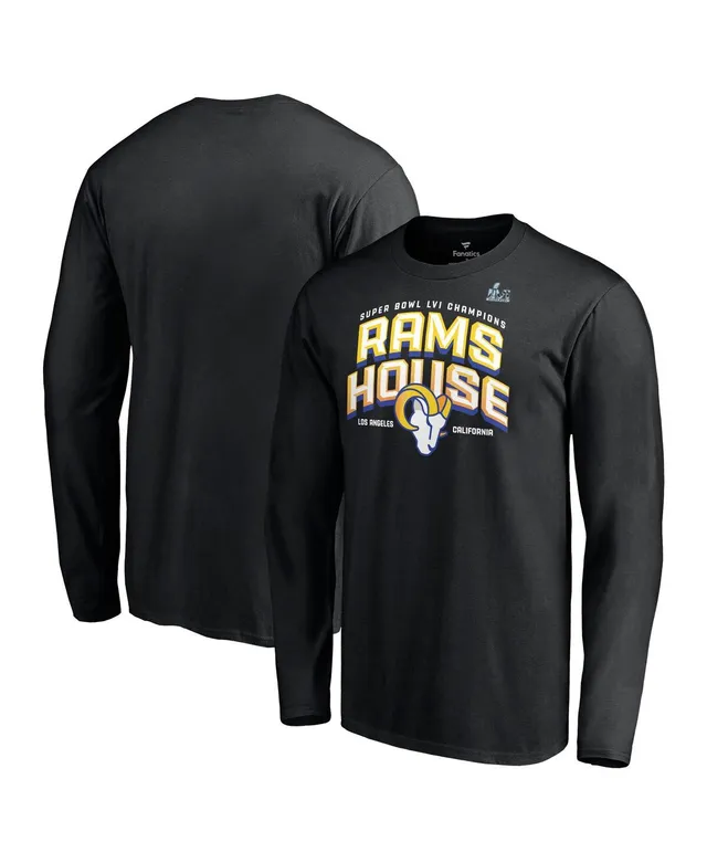 Fanatics Los Angeles LA Rams Super Bowl LIII Mens Long Sleeve Shirt Gray  Large