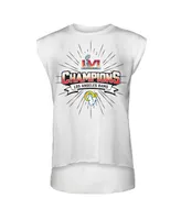 Women's Wear by Erin Andrews White Los Angeles Rams Super Bowl Lvi Champions Burst Muscle Sleeveless T-shirt