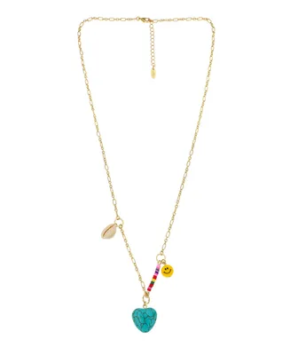 Ettika 18K Gold Plated Chain Necklace with Beads - Gold