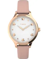 Timex Women's Peyton Pink Leather Strap Watch 36mm