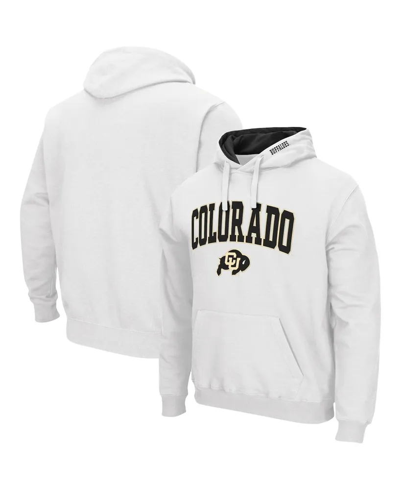 Men's Colosseum White Colorado Buffaloes Arch and Logo 3.0 Pullover Hoodie