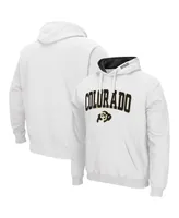 Men's Colosseum White Colorado Buffaloes Arch and Logo 3.0 Pullover Hoodie