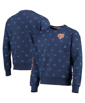Men's Tommy Hilfiger Navy Chicago Bears Reid Graphic Pullover Sweatshirt