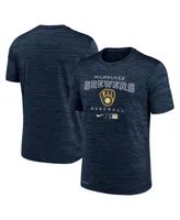 Men's Nike Navy Milwaukee Brewers Authentic Collection Velocity Practice Performance T-shirt