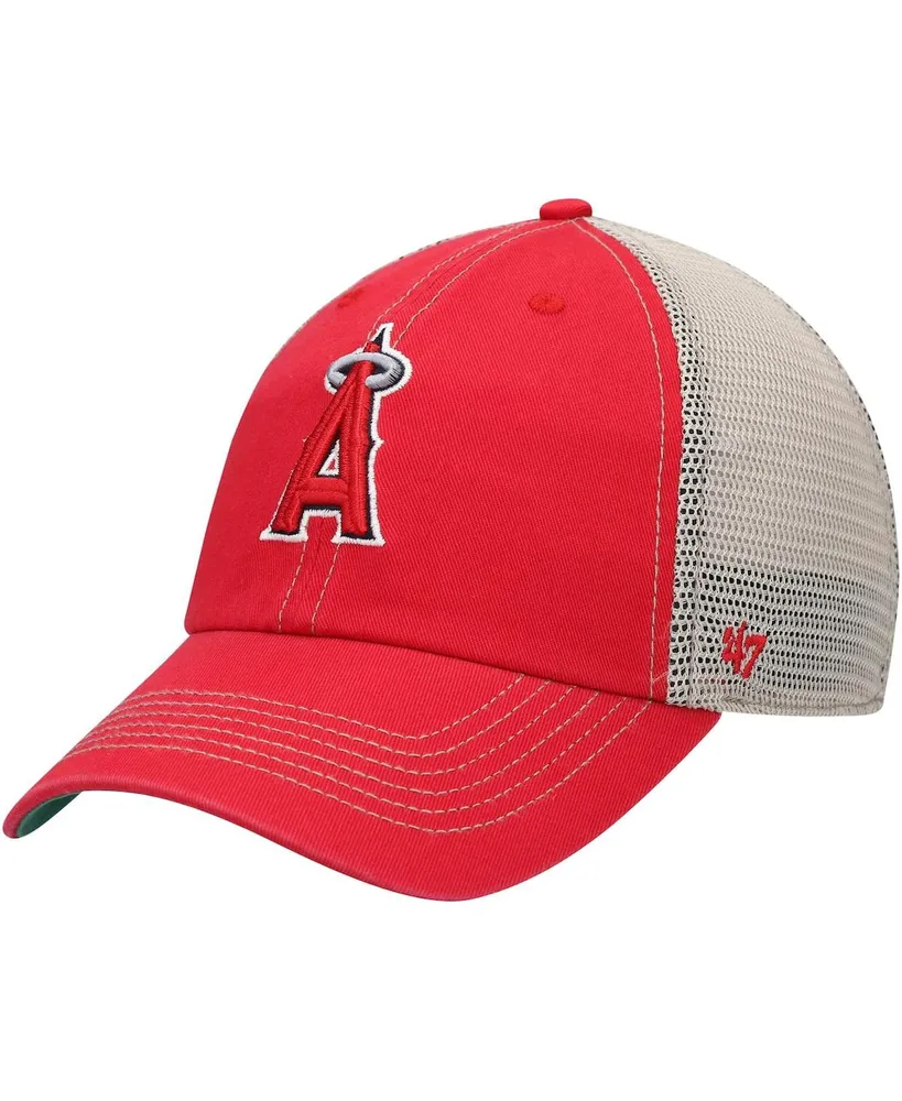 Men's '47 Red Los Angeles Angels Trawler Clean Up Trucker Snapback Hat