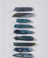 Martha Stewart Collection Cerulean Stones Real Natural Agate Framed Shadowbox