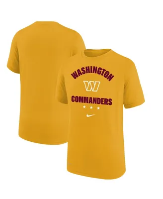 Big Boys Nike Gold Washington Commanders Team Athletic Performance T-shirt