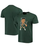 Men's '47 Giannis Antetokounmpo Heather Hunter Green Milwaukee Bucks Bobblehead T-shirt