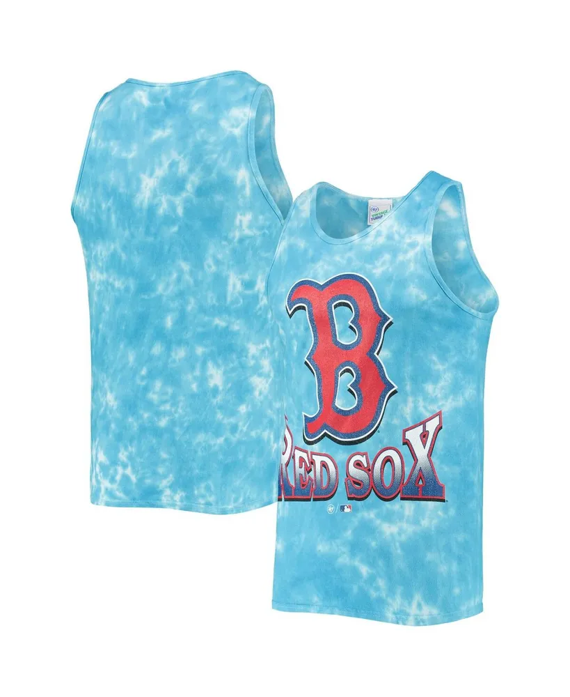 Men's '47 Blue Boston Red Sox Big Leaguer Tubular Tie-Dye Tank Top